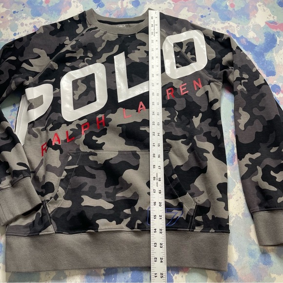 POLO RALPH LAUREN Sweatshirt Boys Large 14/16 PERFORMANCE CREW-NECK CAMO A13 - Picture 6 of 6